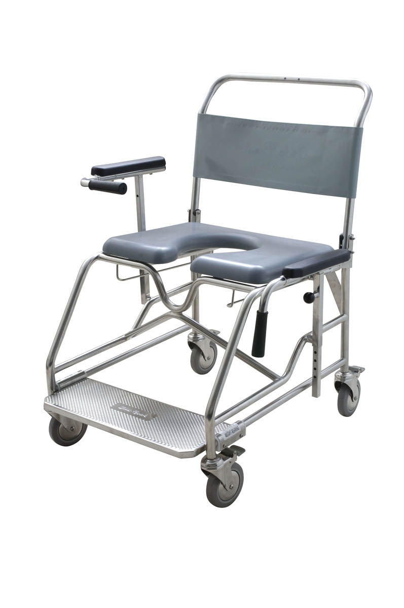 60cm BARIATRIC -WEIGHT BEARING-SAFETY ARMS COMMODE