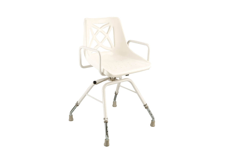 SHOWER CHAIR WITH SWIVEL ARMS